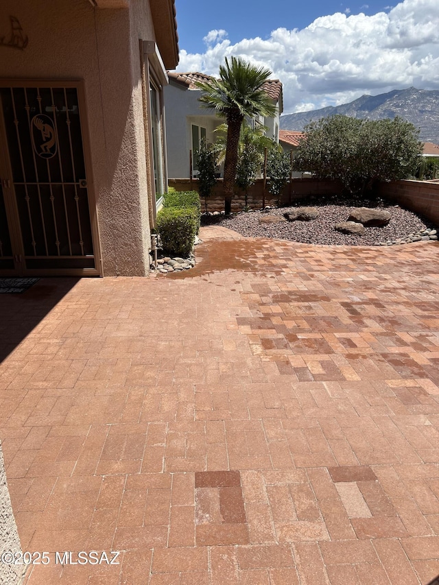 2090 E Buster Mountain Dr, Oro Valley, AZ 85755 - view of patio with a mountain view