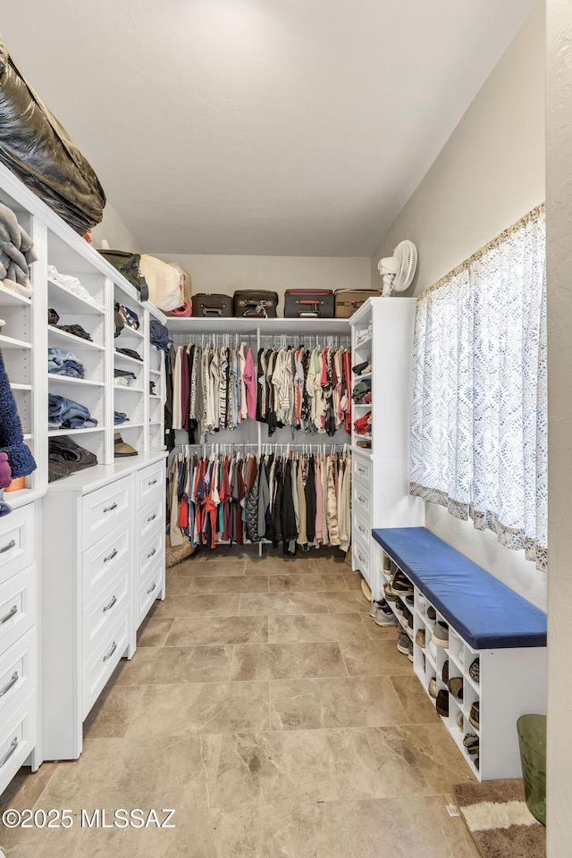 view of walk in closet