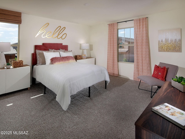 view of carpeted bedroom