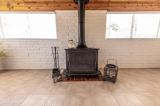 details with a wood stove