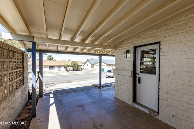 view of patio / terrace featuring a residential view