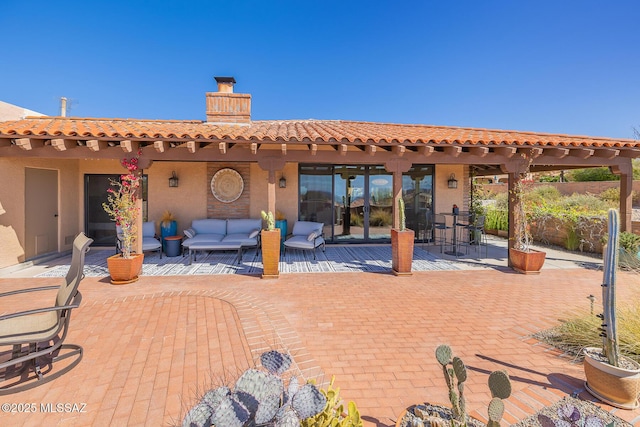 view of patio / terrace featuring an outdoor living space