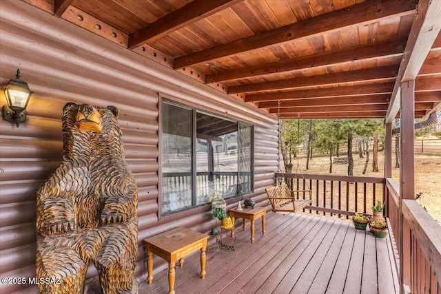 view of wooden deck