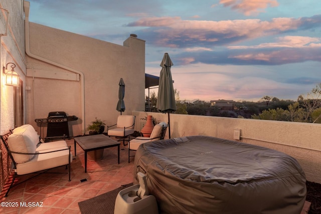 view of patio / terrace with an outdoor hangout area