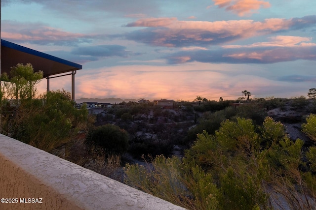 view of nature at dusk