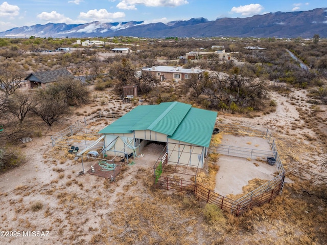 aerial view featuring a mountain view