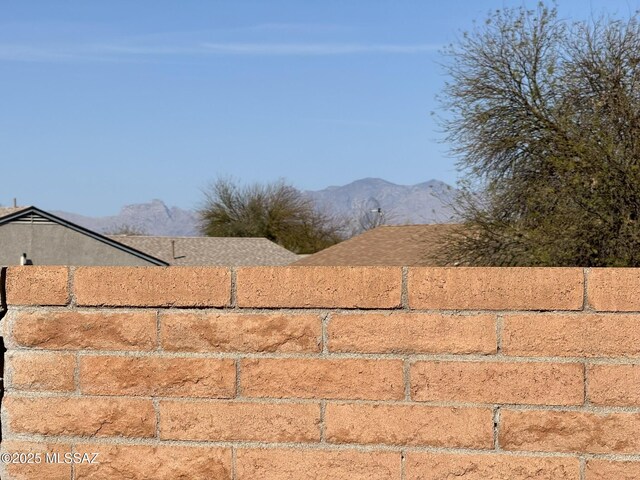 exterior space with a mountain view
