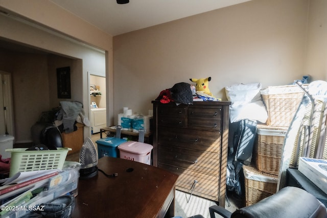 interior space with washer / clothes dryer