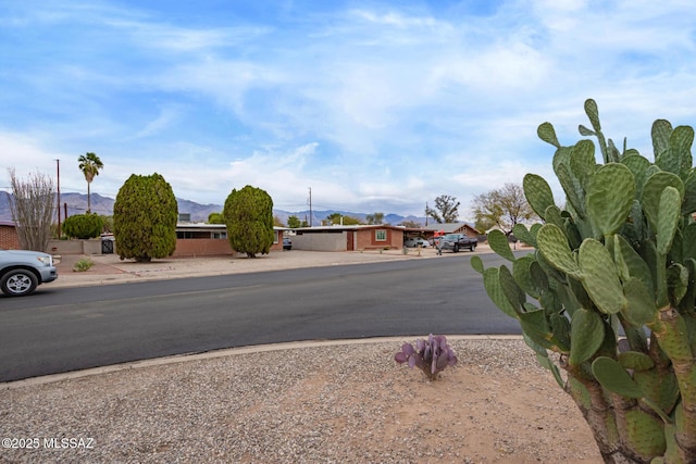 view of street featuring a mountain view