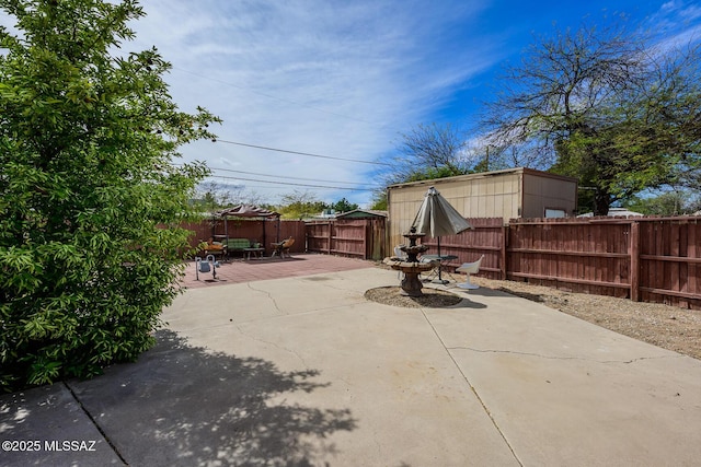 view of patio / terrace with a fenced backyard