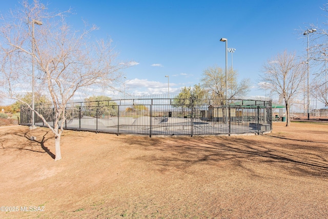 exterior space featuring fence