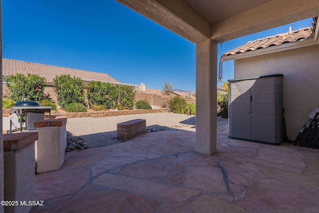 view of patio / terrace with a fenced backyard