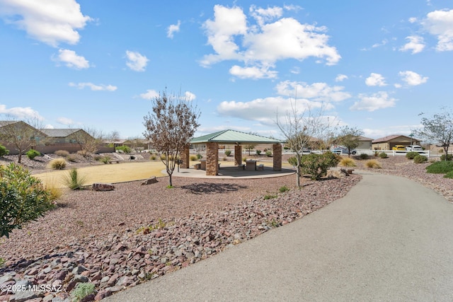 view of property's community featuring a gazebo