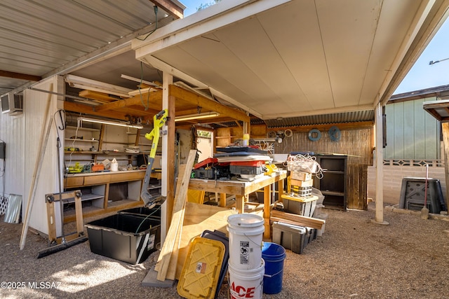 view of storage area