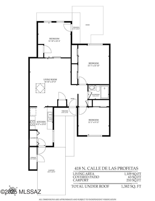 418 N Calle De Las Profetas, Green Valley, AZ 85614 - floor plan / room layout