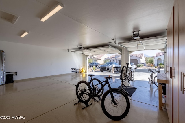 garage featuring a garage door opener