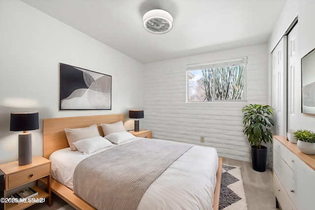 bedroom with a closet