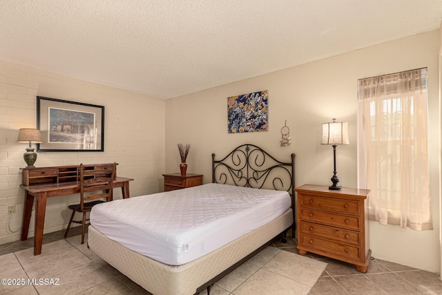 bedroom with a textured ceiling