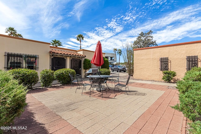 view of patio / terrace featuring outdoor dining space