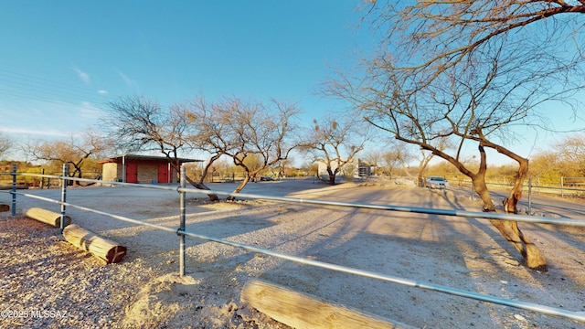 view of road with driveway