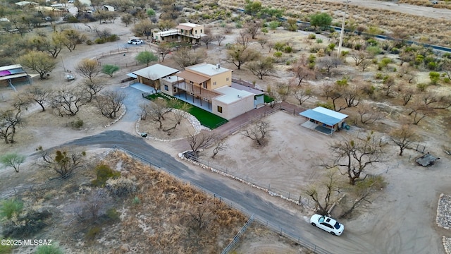 aerial view featuring view of desert