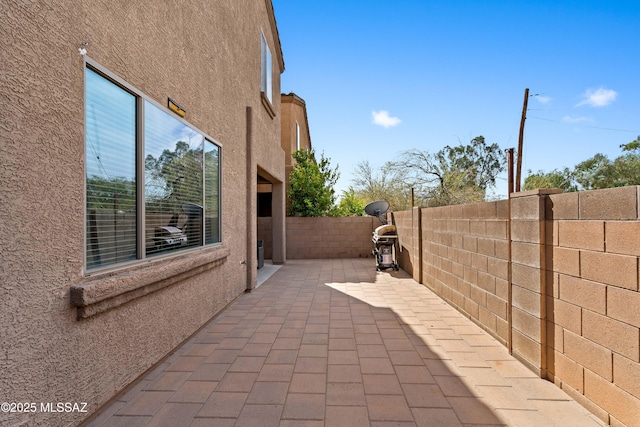 view of patio / terrace with a fenced backyard