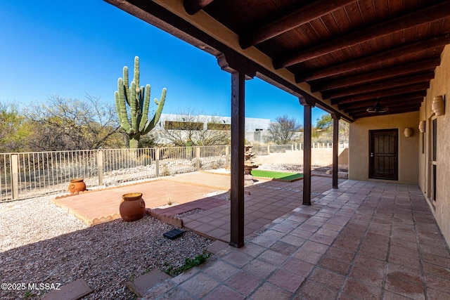 view of patio / terrace with a fenced backyard