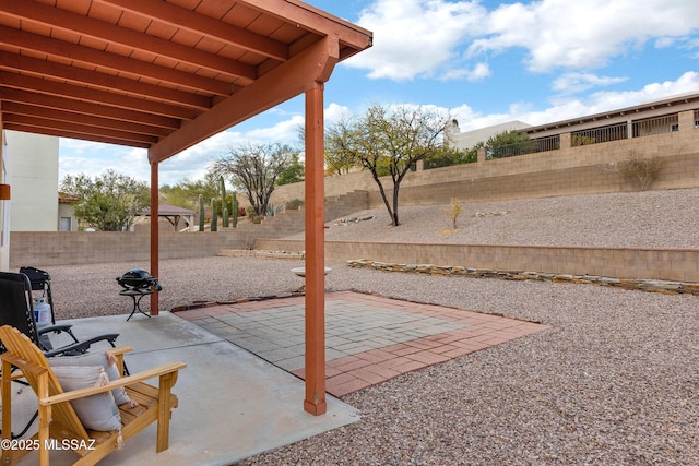 view of patio / terrace featuring a fenced backyard