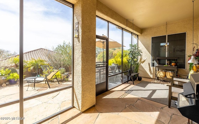 view of sunroom