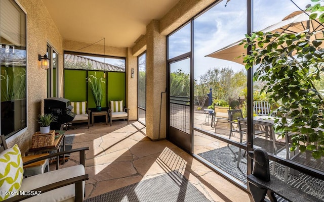 view of sunroom