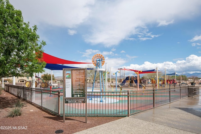 community playground with fence