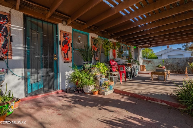 view of patio / terrace with fence