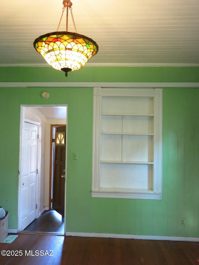 foyer with dark wood-style flooring