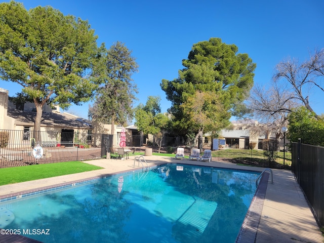 community pool with fence