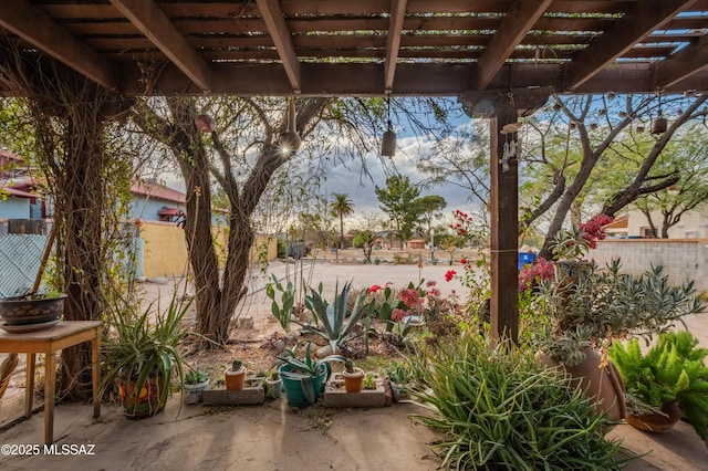 912 N 4th Ave, Tucson, AZ 85705 - view of patio featuring fence and a pergola