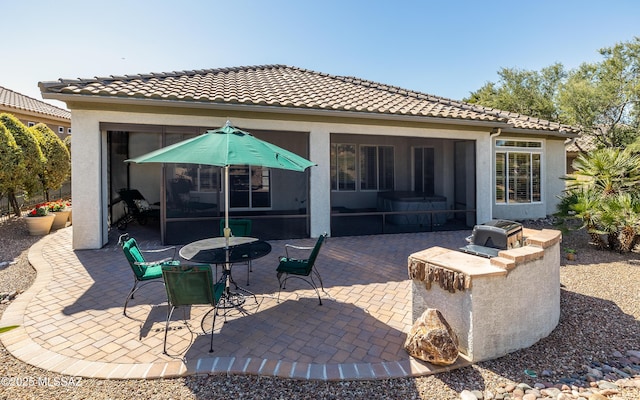 5084 W Desert Poppy Ln, Marana, AZ 85658 - view of patio / terrace featuring an outdoor kitchen and grilling area