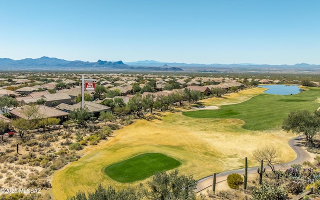 5084 W Desert Poppy Ln, Marana, AZ 85658 - aerial view featuring a water and mountain view and view of golf course