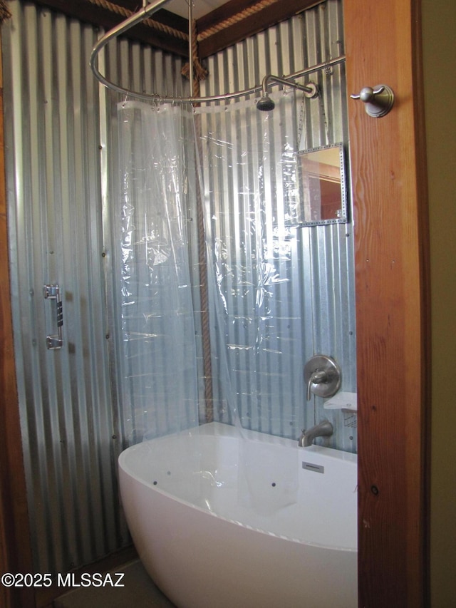 full bathroom with shower / bath combo