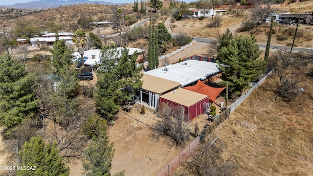 bird's eye view featuring a mountain view