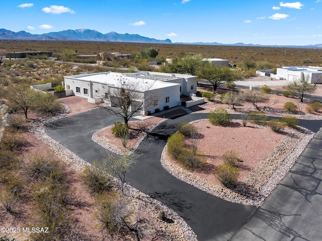 aerial view featuring a mountain view