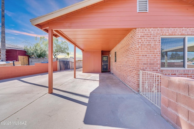 view of patio / terrace with fence