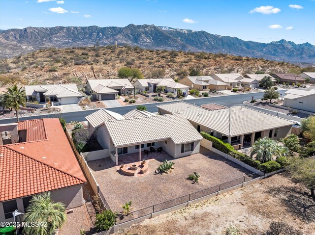 37790 S Desert Bluff Dr, Tucson, AZ 85739 - birds eye view of property featuring a residential view and a mountain view