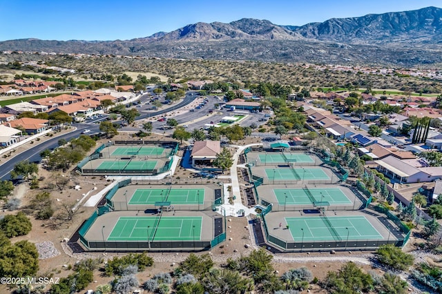 37790 S Desert Bluff Dr, Tucson, AZ 85739 - bird's eye view featuring a mountain view and a residential view