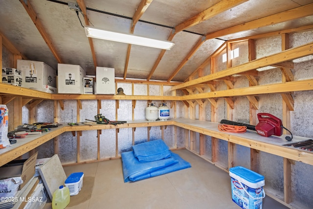 view of storage area
