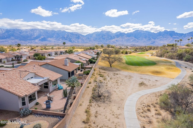 mountain view with a residential view