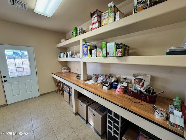 pantry with visible vents