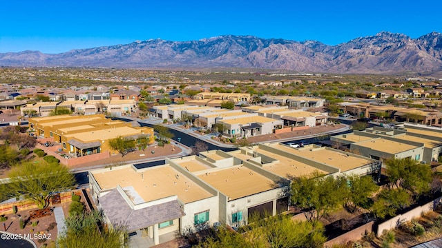 bird's eye view with a residential view and a mountain view