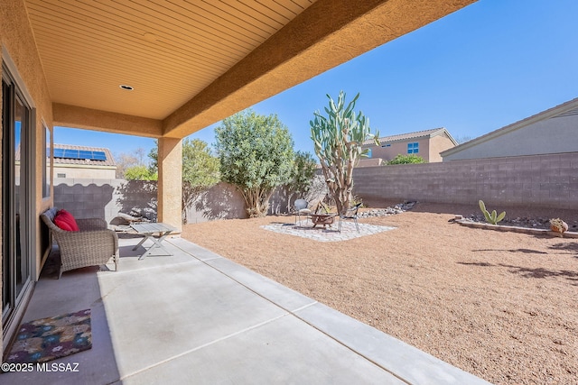 view of patio / terrace with a fenced backyard