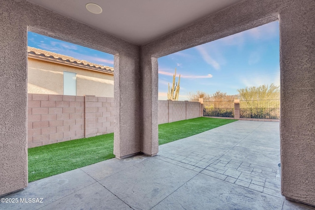 view of patio / terrace featuring a fenced backyard