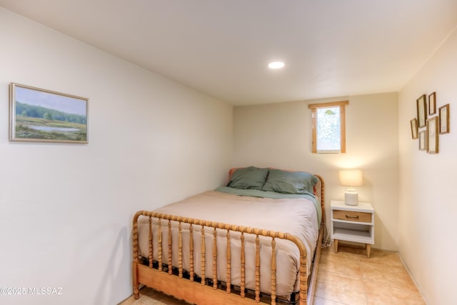 bedroom featuring tile patterned floors